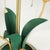 Green Vintage Floral Tulip Table Lamp – Hand-Painted Metal Tole Style Accent Lamp For Sale - Image 8 of 9