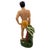 1950s Mid 20th Century Hand Painted Native Surfer W/ Gold Machete Ceramic Sculpture For Sale - Image 5 of 7