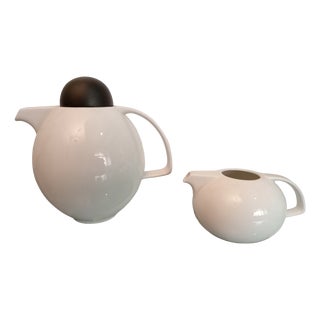 Coffee Pot and Milk Jug by Ambrogio Rossari for Scherzer, 1980s, Set of 2 For Sale