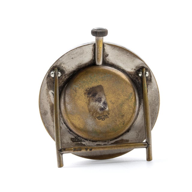 Metal Vintage Art Deco Enamel Table Clock from Cyma, 1920s For Sale - Image 7 of 14