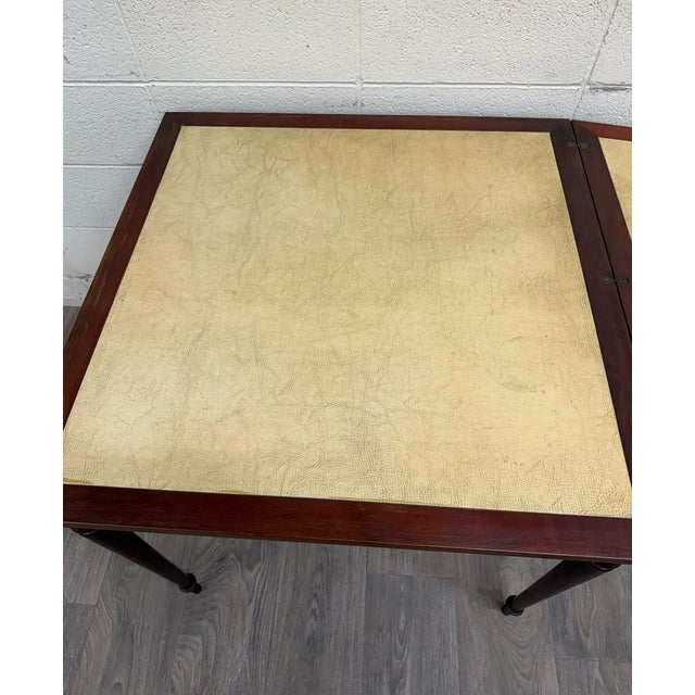 Vintage Mahogany Folding Card Table Game Table For Sale - Image 12 of 16