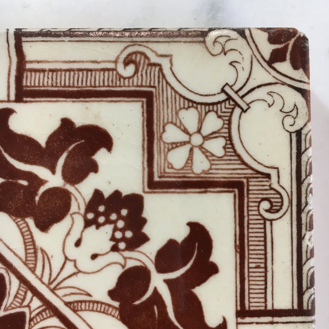 Josiah Wedgwood Victorian Josiah Wedgwood & Sons Tile - Brown For Sale - Image 4 of 7