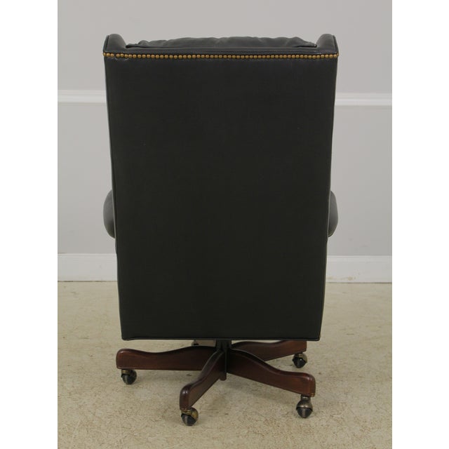 Bradington Young Black Leather Office Desk Chair Chairish