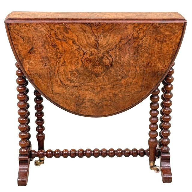 Victorian Sutherland Coffee Table in Burr Walnut, 1870 For Sale - Image 3 of 13