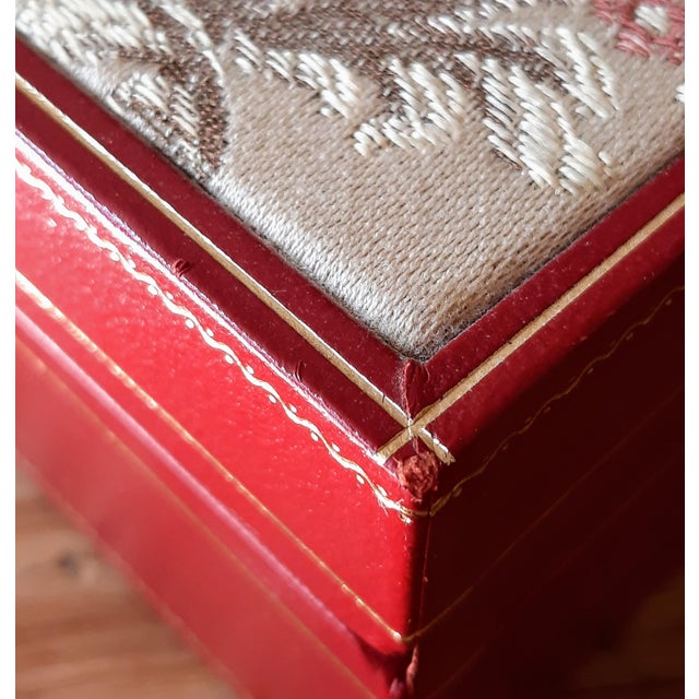 1970s Vintage President Rolex Watch Box With Tapestry For Sale - Image 5 of 16