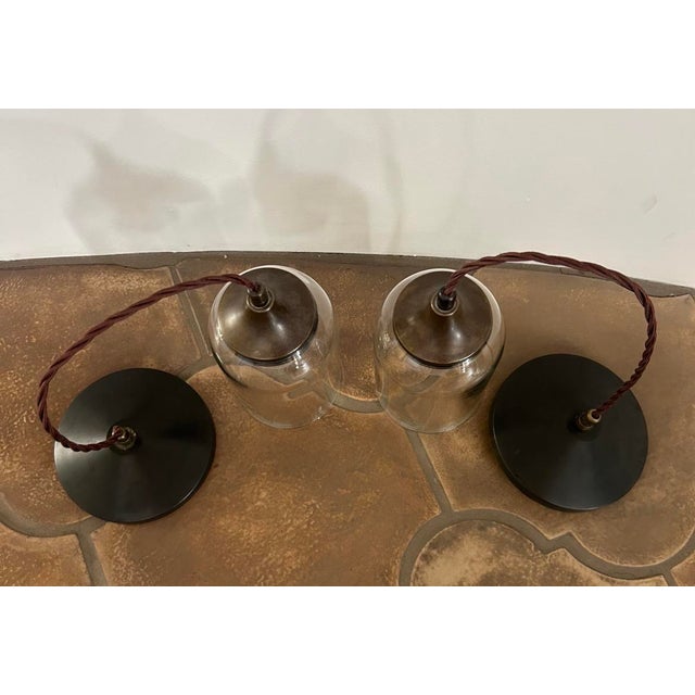 Transparent Obsolete Los Angeles Hanging Pendant Lights - a Pair For Sale - Image 8 of 10