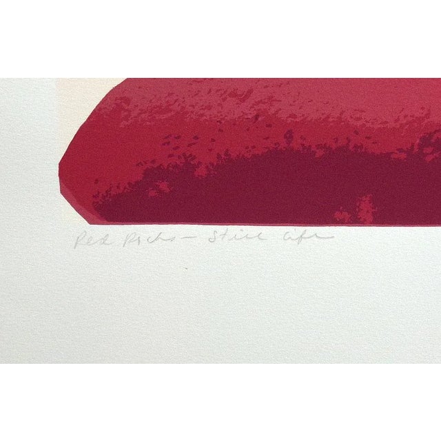 Minimalistic Landscape Serigraph Art Print, "Red Rocks Still Life" by Nancy Denison For Sale - Image 4 of 5