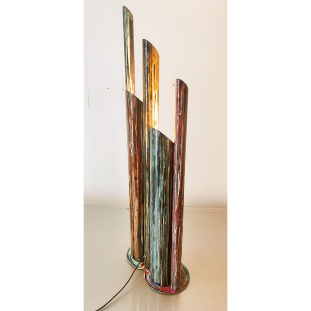 Brutalist Metal Floor Lamp For Sale - Image 9 of 17