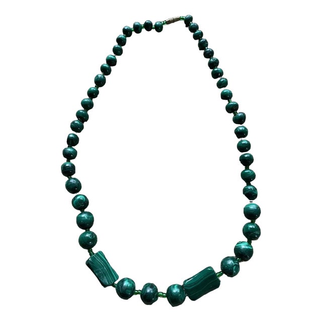 Necklace in Malachite, 1960s For Sale