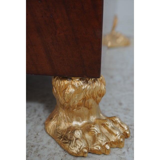 French Empire Bronze Mounted Marble Top Mahogany Pedestal For Sale In Philadelphia - Image 6 of 12