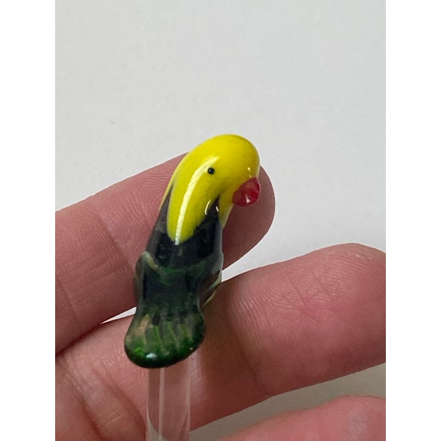 Glass Set of 3, Murano Style Hand Blown Vase With Swizzle Sticks For Sale - Image 7 of 10