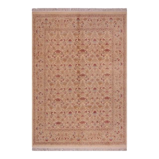 Boho Chic 1900's Pak-Persian Beige/Red Wool Rug - 8'1'' X 10'0'' For Sale