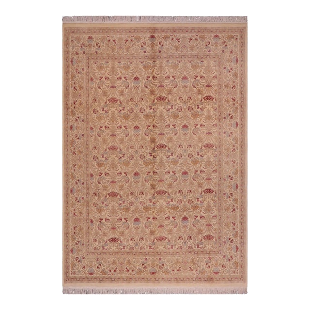 Boho Chic 1900's Pak-Persian Beige/Red Wool Rug - 8'1'' X 10'0'' For Sale