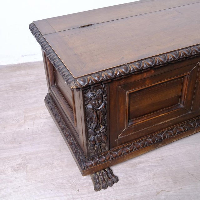 Antique Walnut Chest, Italy, 1900s For Sale - Image 10 of 18