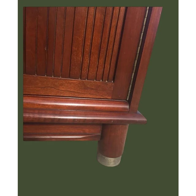 1940s 1940s Hollywood Regency Solid Cherry Side Table For Sale - Image 5 of 8