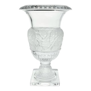Godinger & Shannon Crystal “Athena” Large Crystal Flower Urn Statement Vase For Sale
