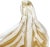 Gold Vintage Barovier Toso Murano Gold Leaf White Trim Italian Art Glass Gondola Shaped Footed Bowl For Sale - Image 8 of 8