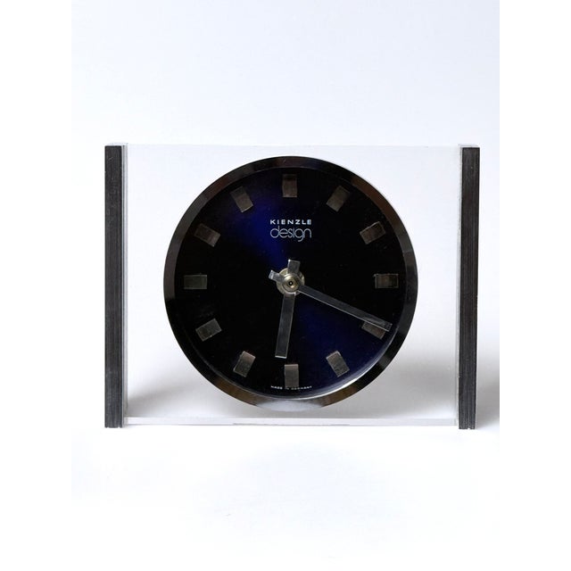 Table Clock in Acrylic Glass and Stainless Steel from Kienzle International, Germany, 1970s For Sale - Image 14 of 16
