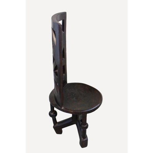 Vintage Makonde Chair, Tanzania For Sale - Image 3 of 5