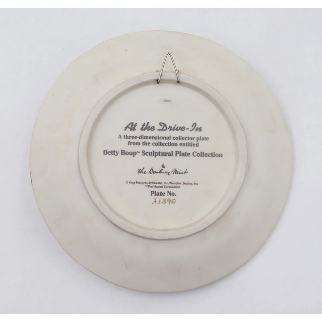 Red Betty Boop "At the Drive-In" 3-D Sculptural Collector Plate For Sale - Image 8 of 9