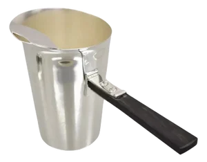 Vintage Art Deco Silver Plated Sauce Boat Warmer Pitcher With Wooden Handle