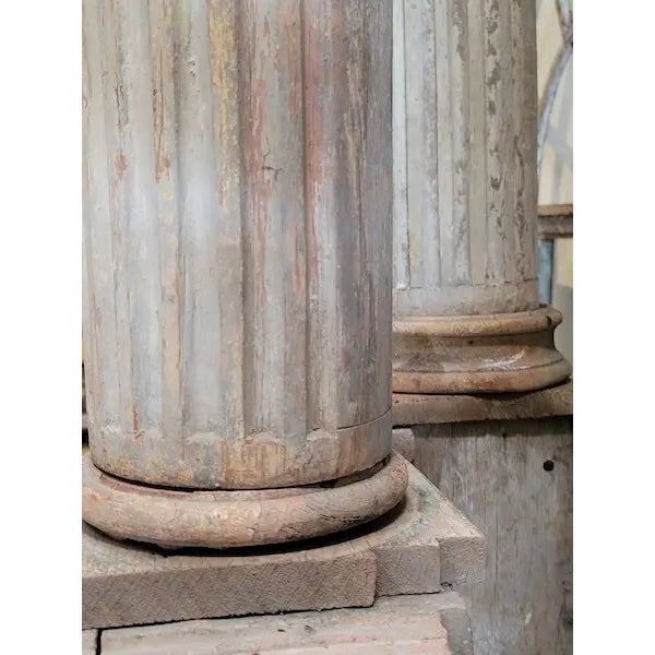 Trio of 18th Century French Private Le Mans Chapel Columns For Sale - Image 9 of 15