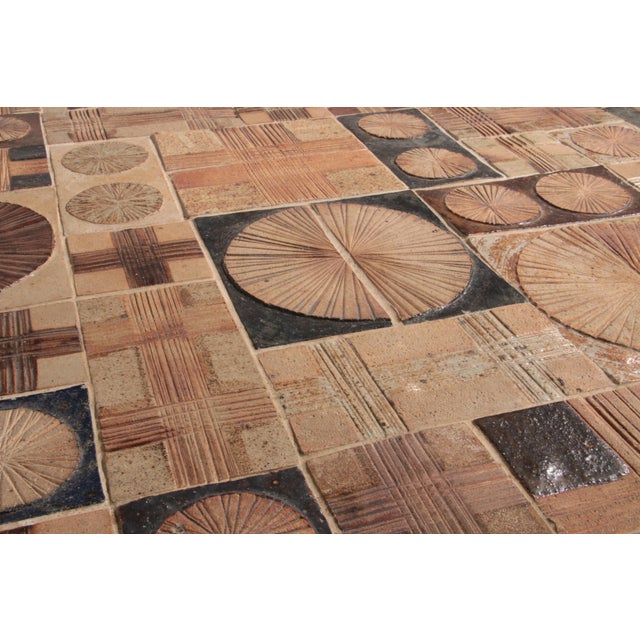 Tue Poulsen Square Tile Top Coffee Table of Wengé by Erik Wørts Denmark 1960s For Sale - Image 9 of 10