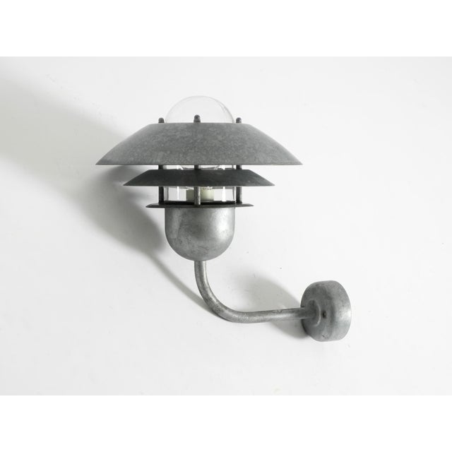 Modern Vintage Danish Outdoor Lamp in Galvanized Steel and Glass Shade from Nordlux, 1990s For Sale - Image 3 of 18