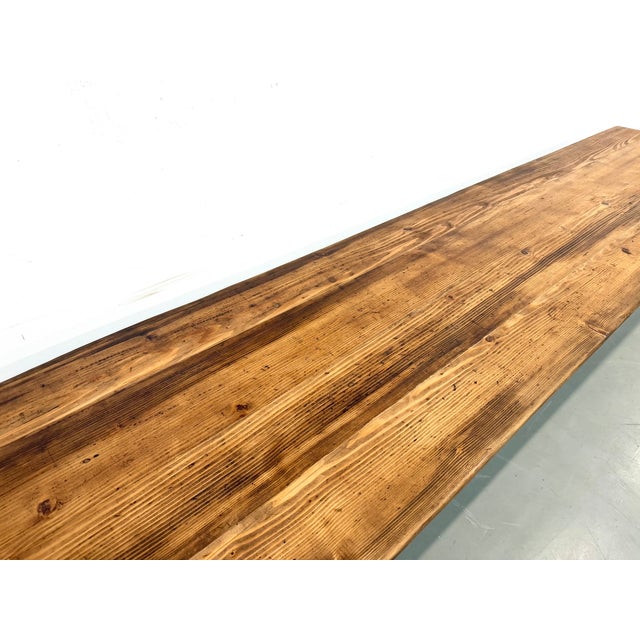 Farmhouse Table in Pine with Spindle Legs, 1950s For Sale - Image 18 of 18