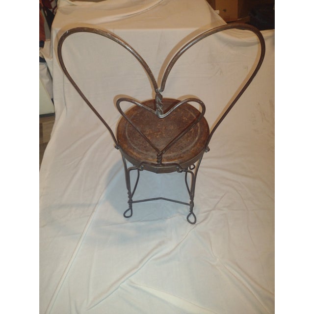 Vintage Wrought Iron Sweetheart Chair For Sale In Phoenix - Image 6 of 8