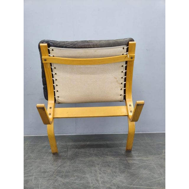 Siesta Lounge Chair in Leather attributed to Ingmar Relling, Norway, 1970s For Sale - Image 3 of 16