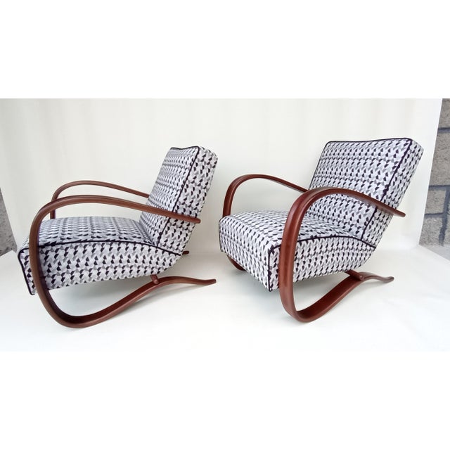 H-269 Armchairs by Jindrich Halabala for Up Zavody, 1930s, Set of 2 For Sale - Image 12 of 14