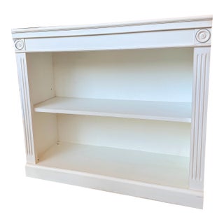Ethan Allen Crawford Solid Wood Bookcase – Designer Library Shelf For Sale