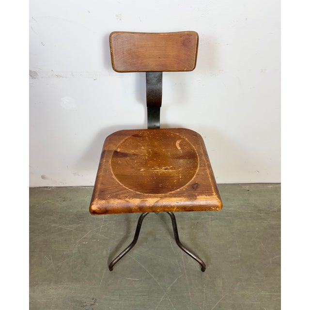 Industrial Factory Swivel Chair, 1950s For Sale - Image 4 of 18