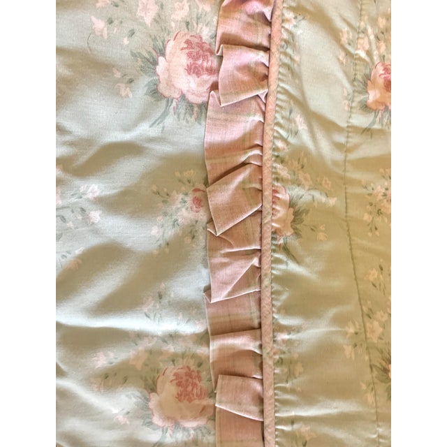 Vintage 80's Laura Ashley Twin Comforter Rosemoor ruffles reversible to Gingham check pink beautiful Laura Ashley Twin...