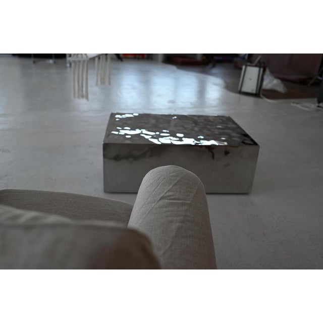 Small Mirage Sculptural Table in Stainless Steel by Veliento For Sale - Image 8 of 11