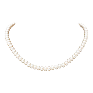 Classic Freshwater Pearl 18k Yellow Gold Sapphire and Diamond Necklace