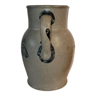 19th Century Decorated Stoneware Pennsylvania Pitcher For Sale