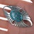 Carol Wylie Navajo silver and high grade turquoise pin, also has mark from Adam & Rita Teller Navajo (De Chelly shop). 2...
