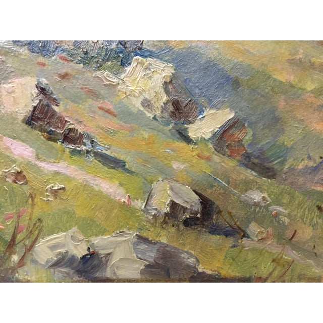 1960s 1960s Oil Painting Mountain For Sale - Image 5 of 11