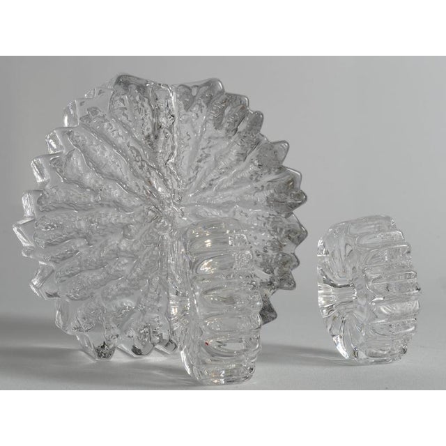 Nautilus Art Glass Vase and Candlesticks by Willy Johansson, Norway, 1960s, Set of 3 For Sale - Image 15 of 18