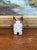 Brown Handmade Studio Pottery Bunny Card Holder With Brown Glaze Accents. For Sale - Image 8 of 10