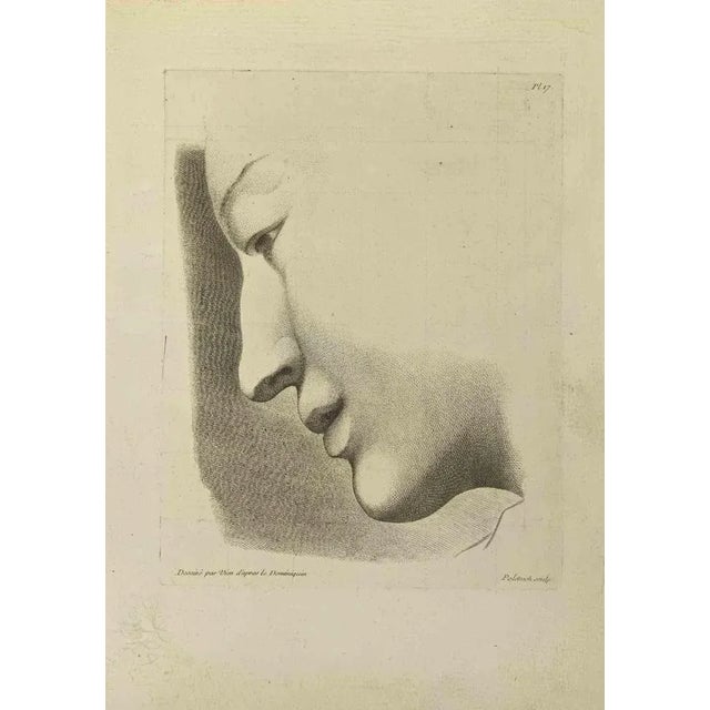 Portrait is an etching realized by Jean Francois Poletnich in 1755. Signed in the plate. Good conditions with foxing and...