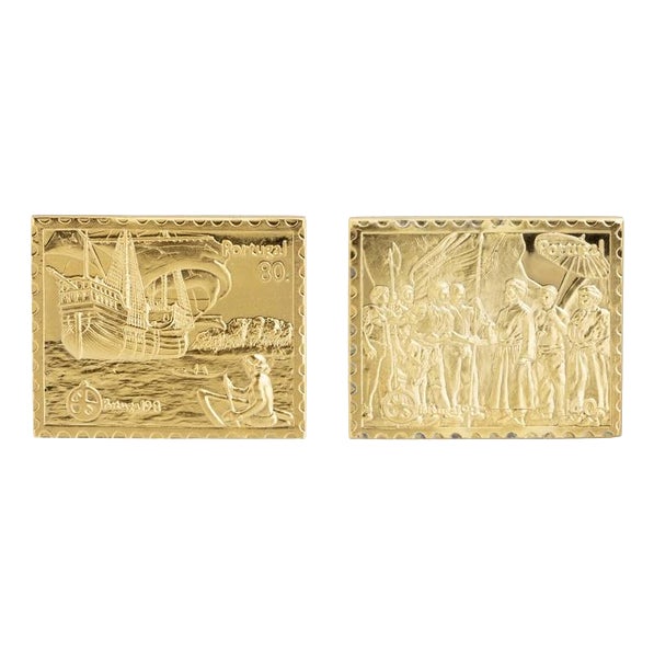 Commemorative Plaques in 925 Silver, Set of 2 For Sale