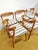 1950s Vintage Danish Chairs with Striped Upholstery, 1950s, Set of 6 For Sale - Image 5 of 6