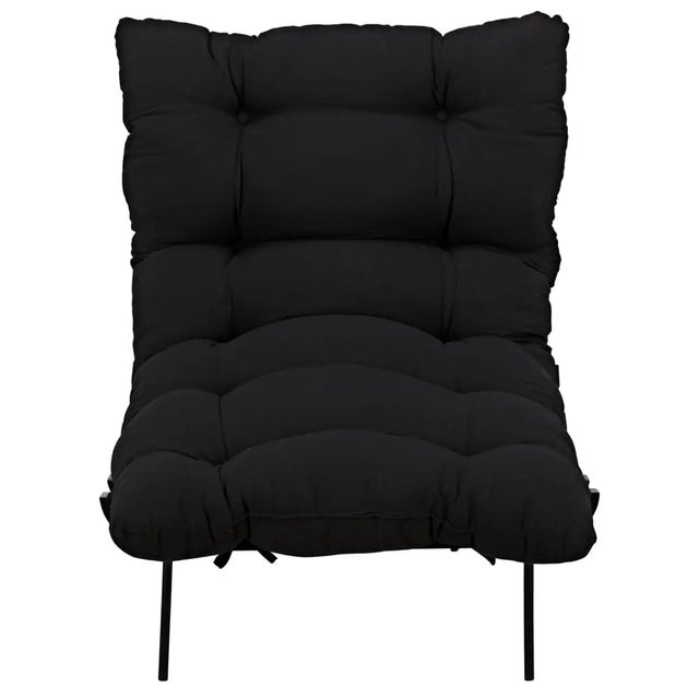 Noir NOIR Hanzo Chair with Iron Legs, Charcoal Black For Sale - Image 4 of 6