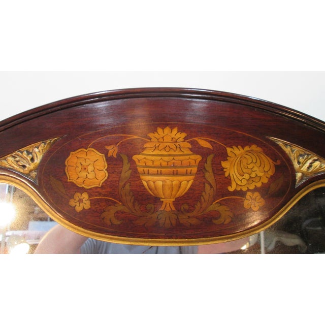 Traditional 1940s Custom Made Mahogany Ladies Chest With Mirror by Mayflower Colonial Shops, Boston For Sale - Image 3 of 12