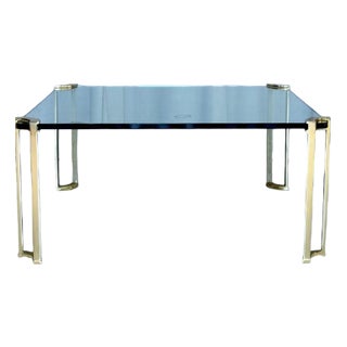 Vintage Large Bronze and Glass Coffee Table by Peter Ghyczy, Germany, 1970s For Sale