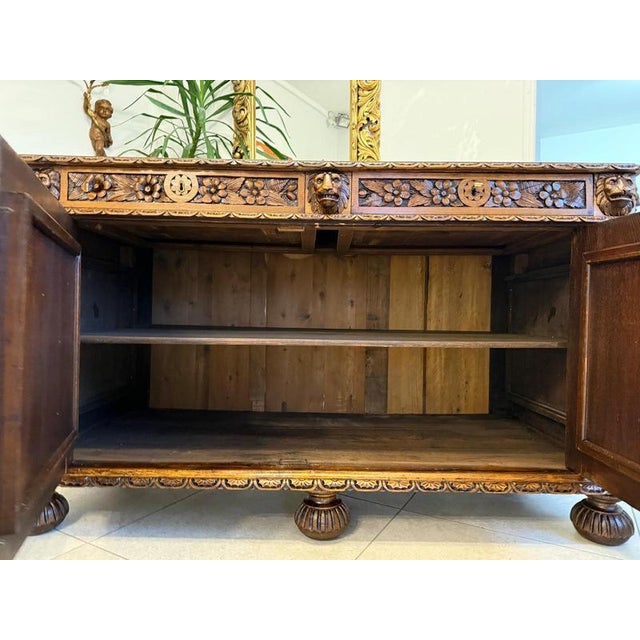 Wood Gründerzeit Sideboard with Fruit Motifs For Sale - Image 7 of 15