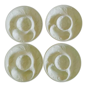 Vintage Gien Majolica Artichoke Dip Dishes- Set of 4